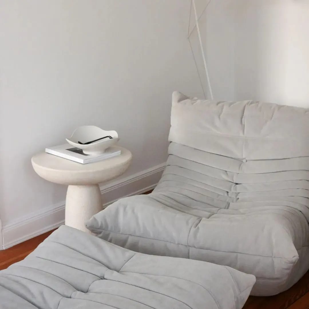 Кресло Babylon с пуф - Сив