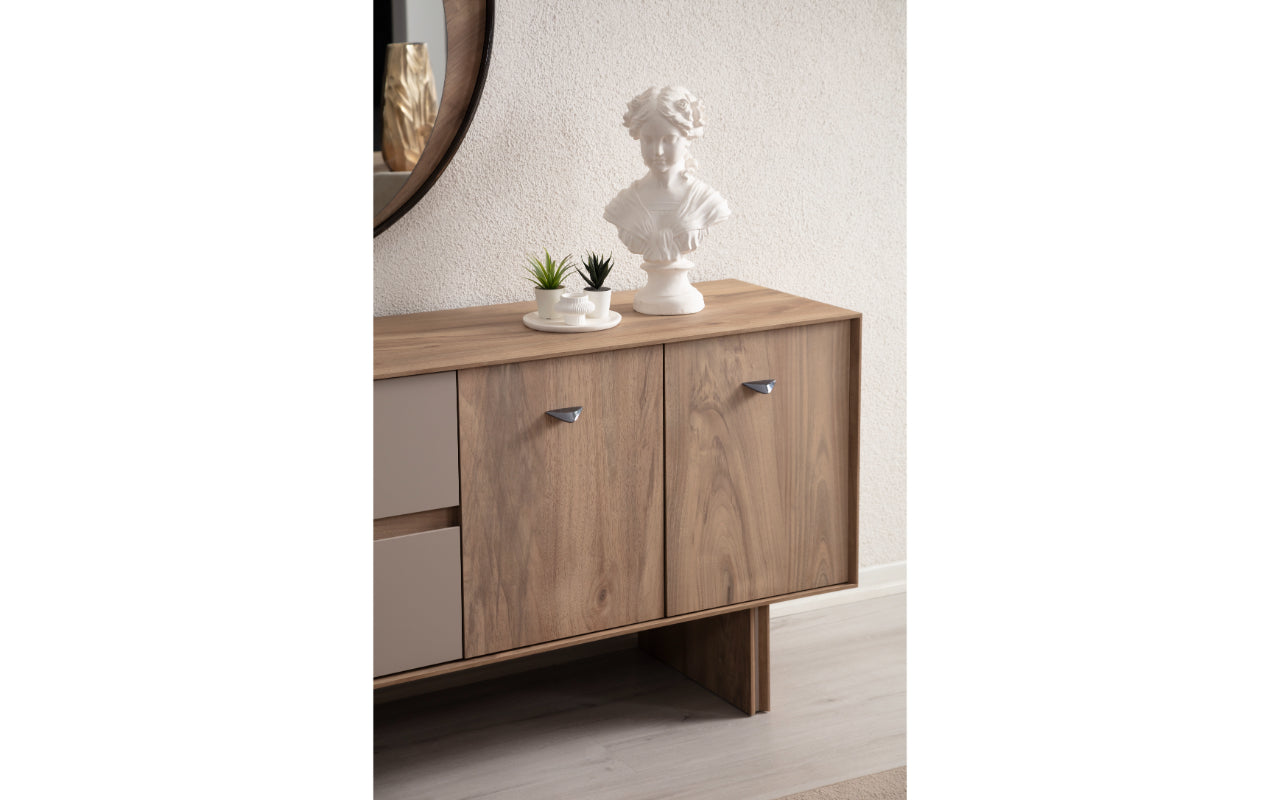 Комплект за хранене Osso: Маса + 6 стола + Конзола + Огледало