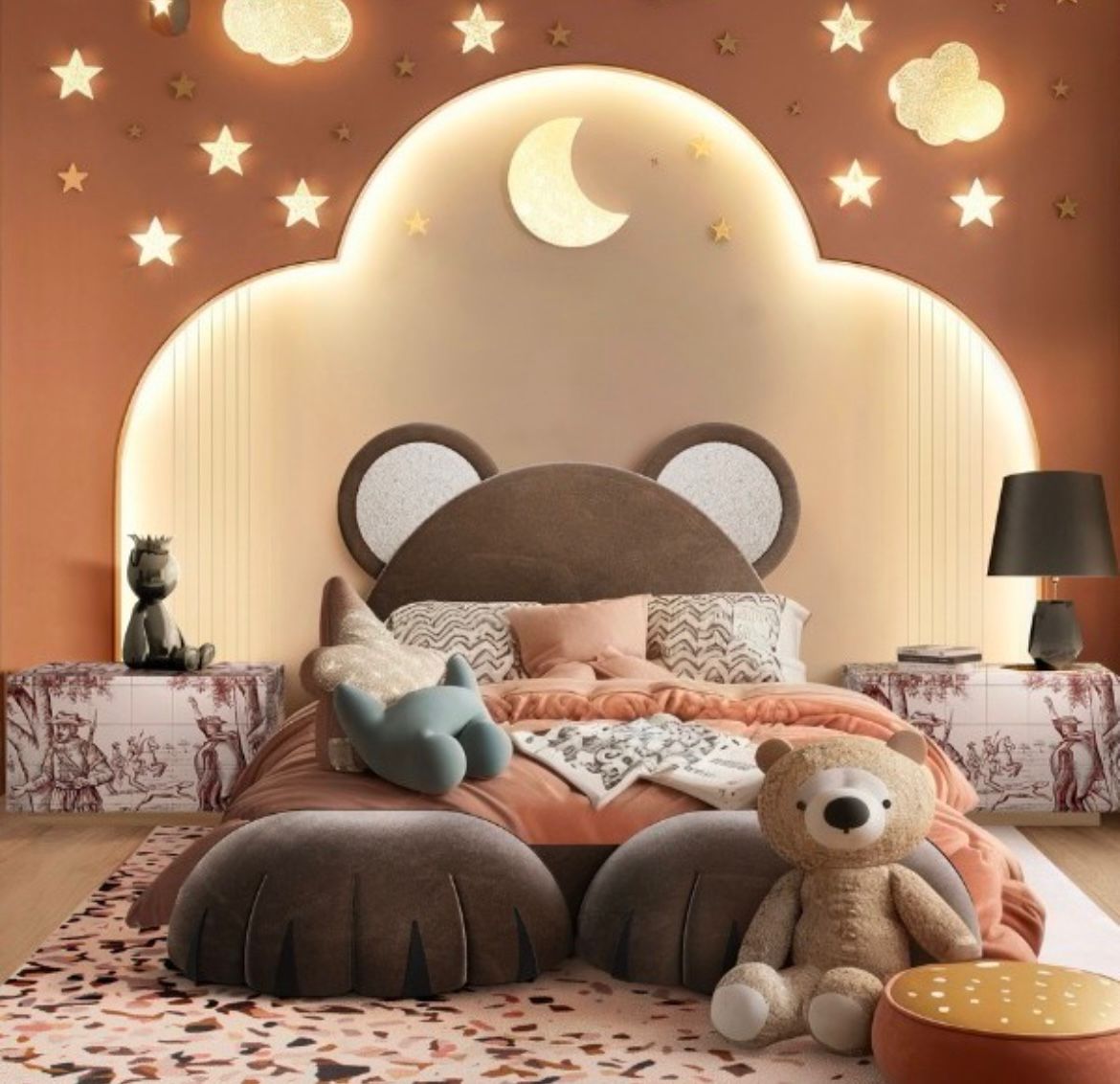 Детско тапицирано легло Мечка