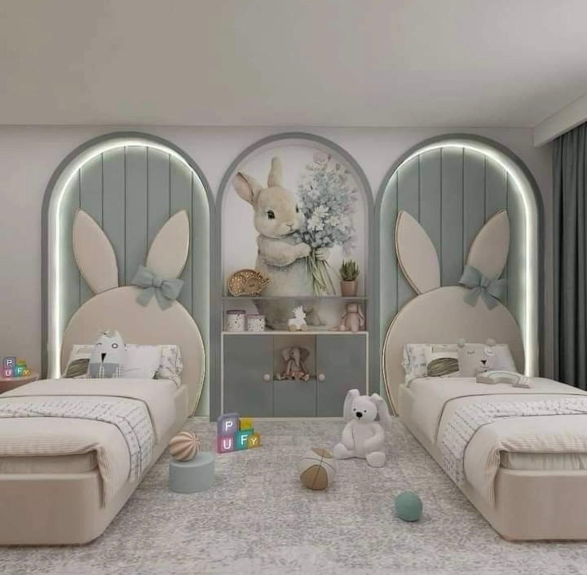 Детско тапицирано легло Bunny 2 броя