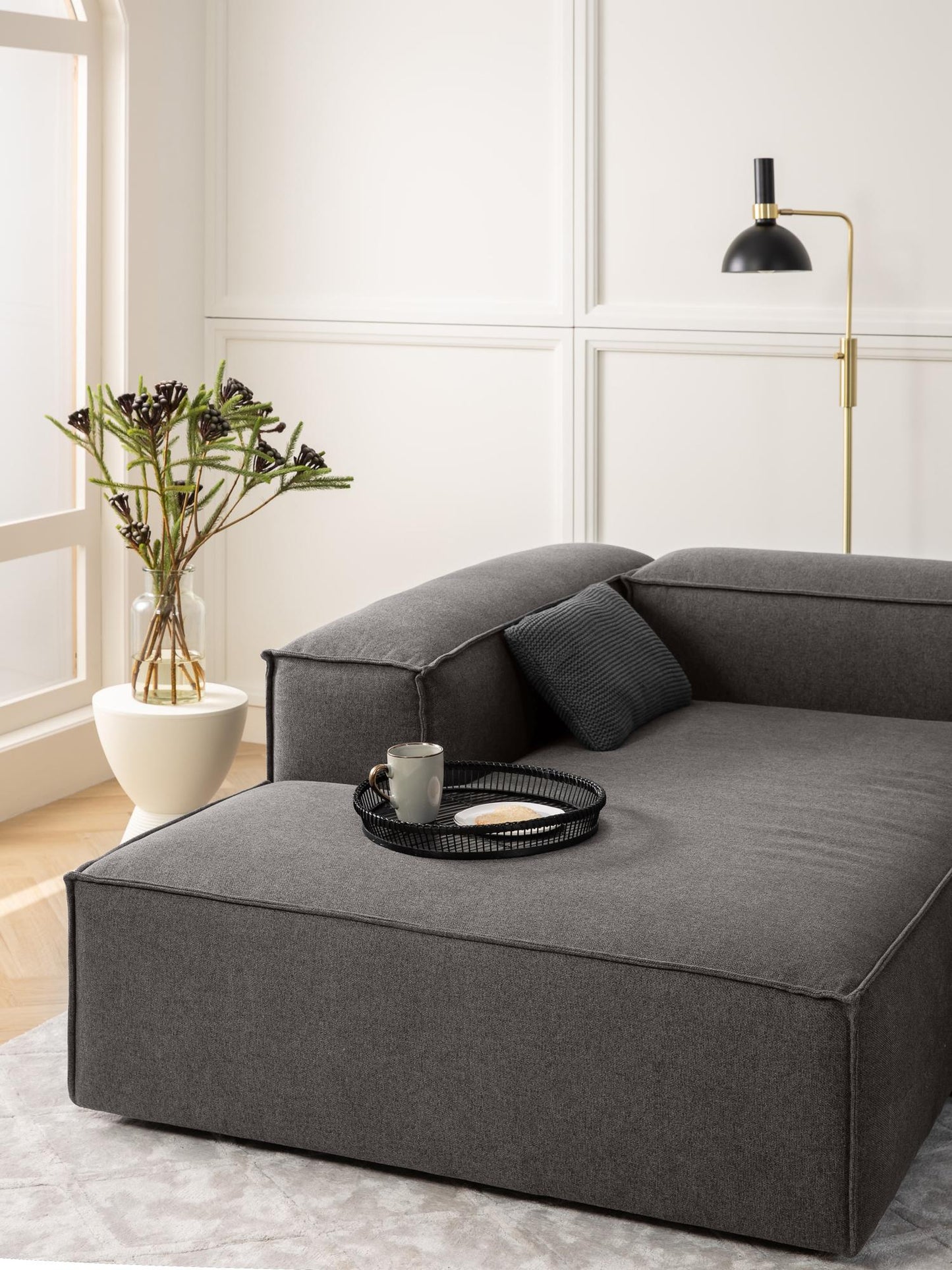 Ъглов диван Ekol - Антрацит