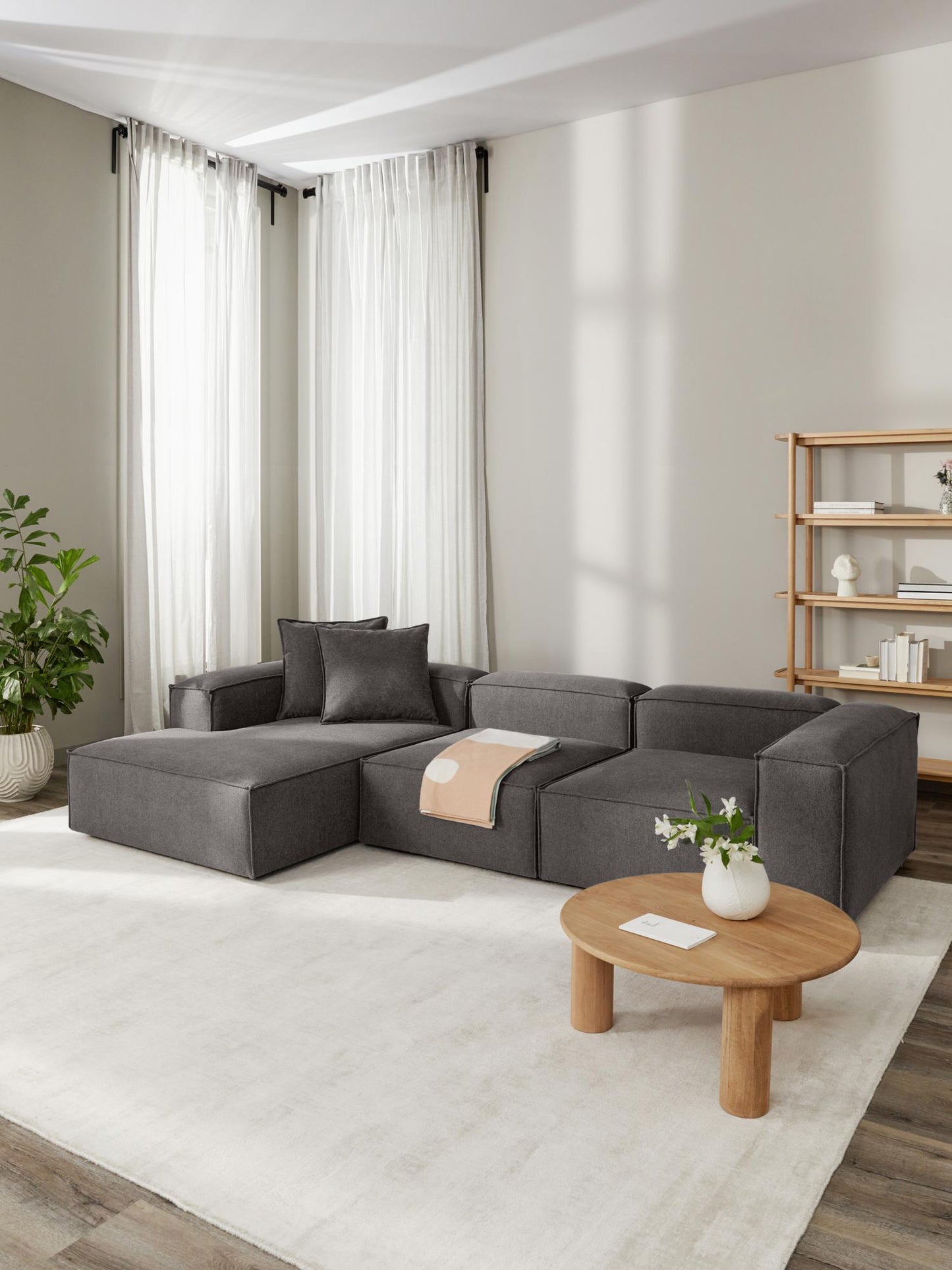 Ъглов диван Ekol - Антрацит