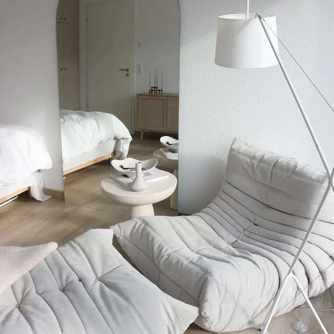 Кресло Babylon с пуф - Сив