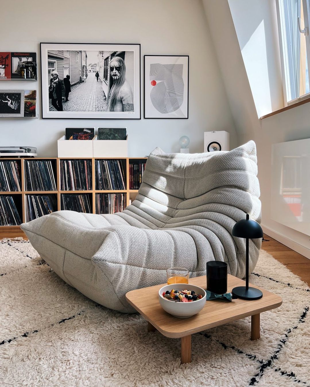 Кресло Babylon с пуф - Сив