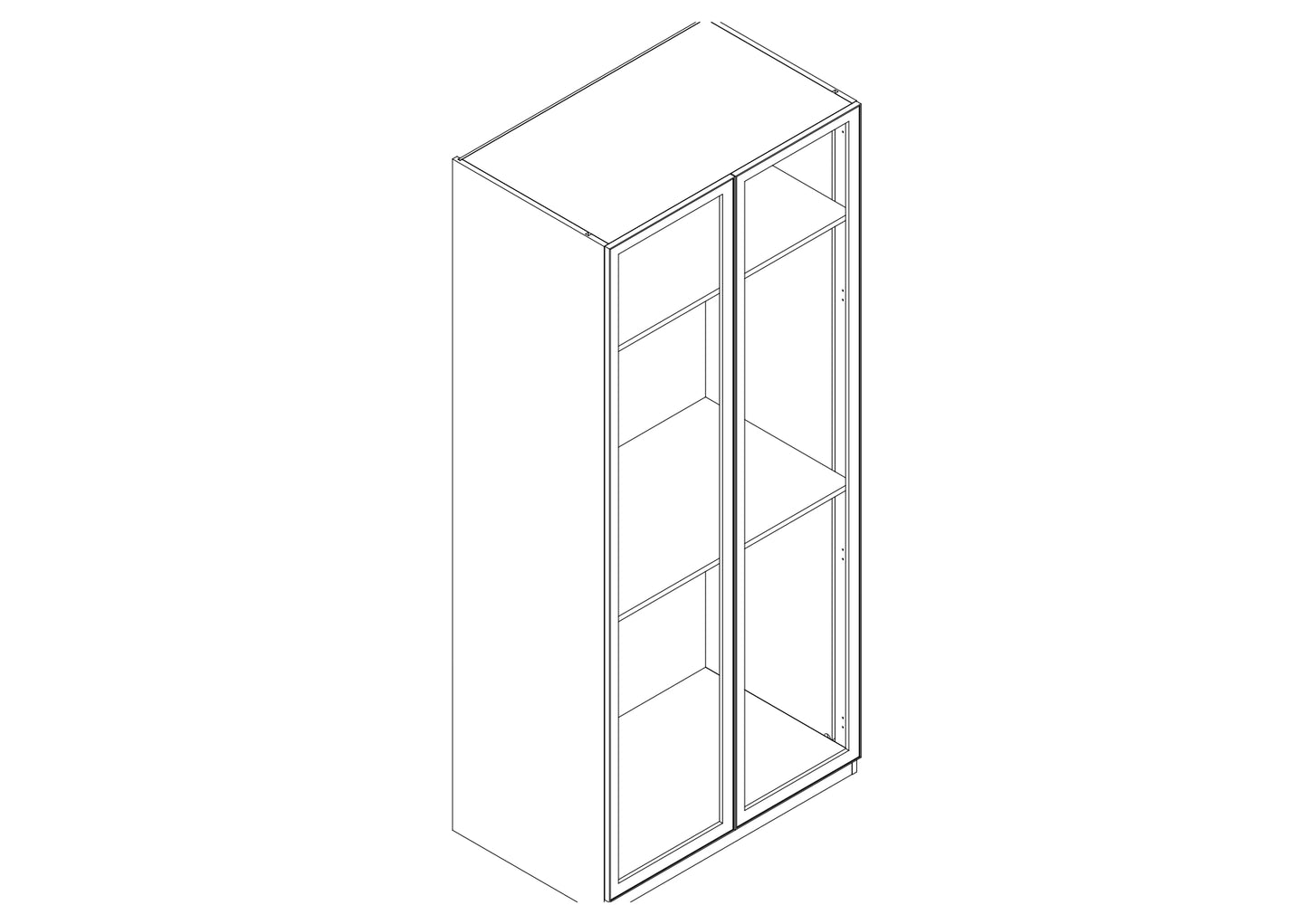 Модулен гардероб 100см с 2 закачалки