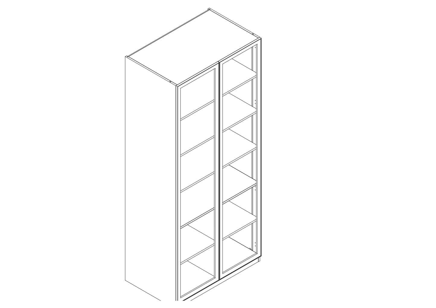 Модулен гардероб 100см с рафтове