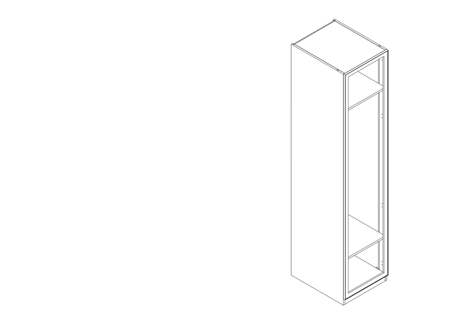 Модулен гардероб с огледална врата, LED осветление и закачалка – 50 см