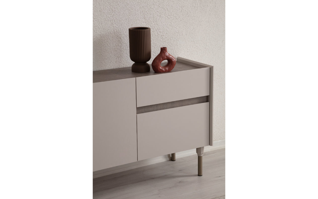 Комплект за хранене Senkron: Маса + 6 стола + Конзола + Огледало