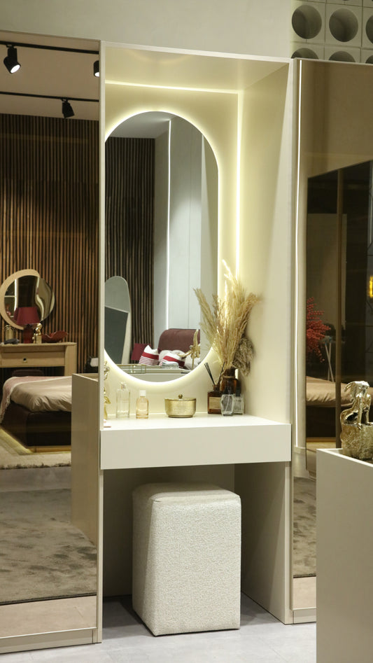 Тоалетка с LED осветление и огледало – 80см.