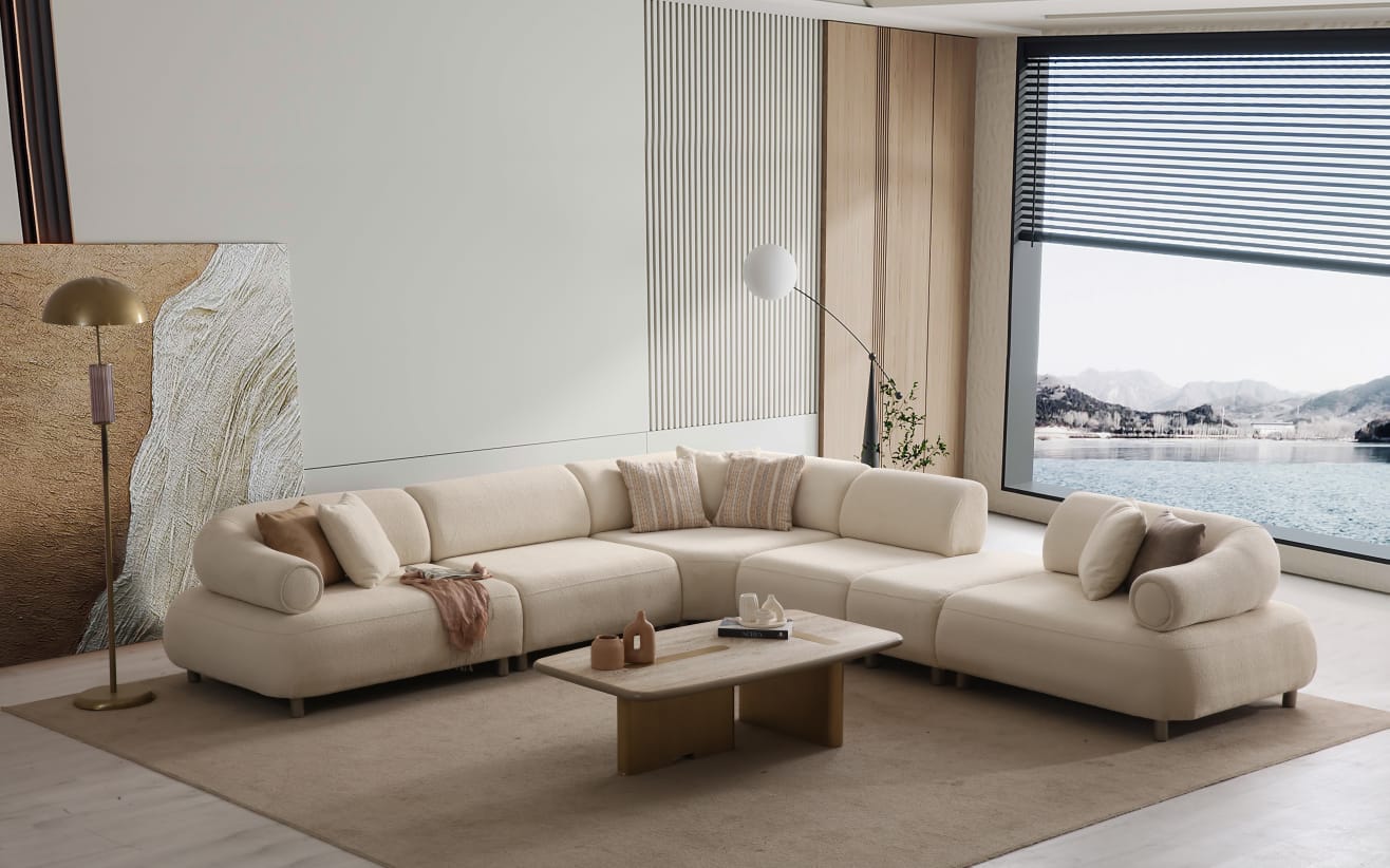 Ъглов модулен диван Bonny