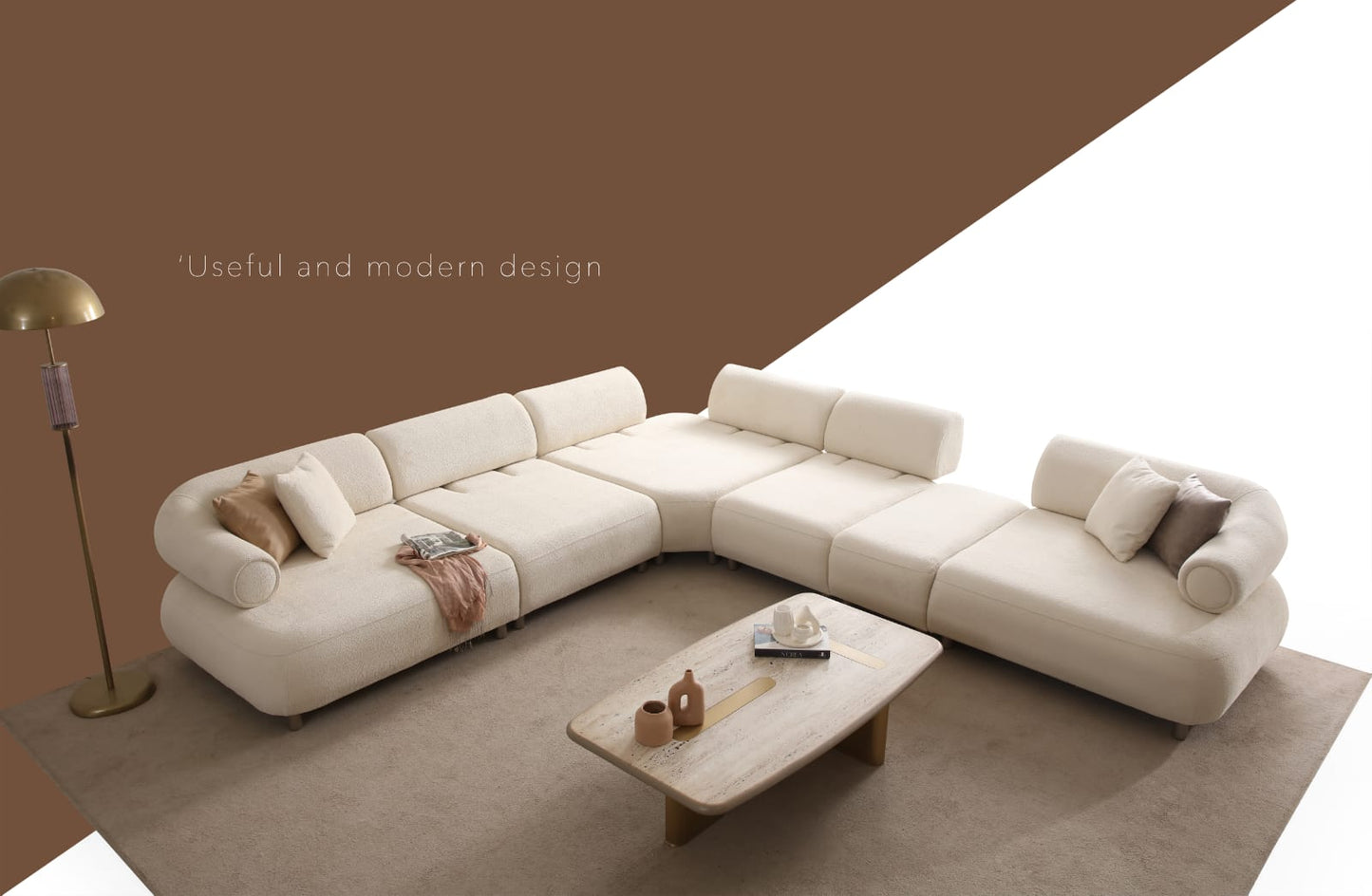 Ъглов модулен диван Bonny